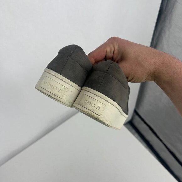 Vince Gray Suede Warren Eco Sneaker - Picture 7 of 12